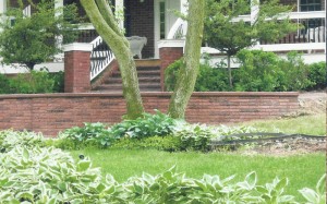 Decorative brick facade